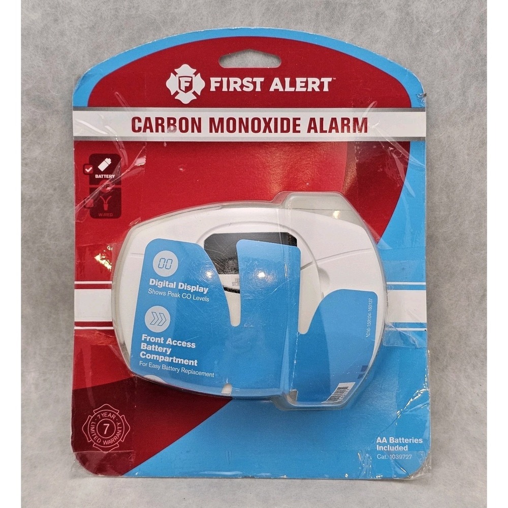 First Alert Basic Battery Operated Carbon Monoxide Alarm Brand New in Open Box